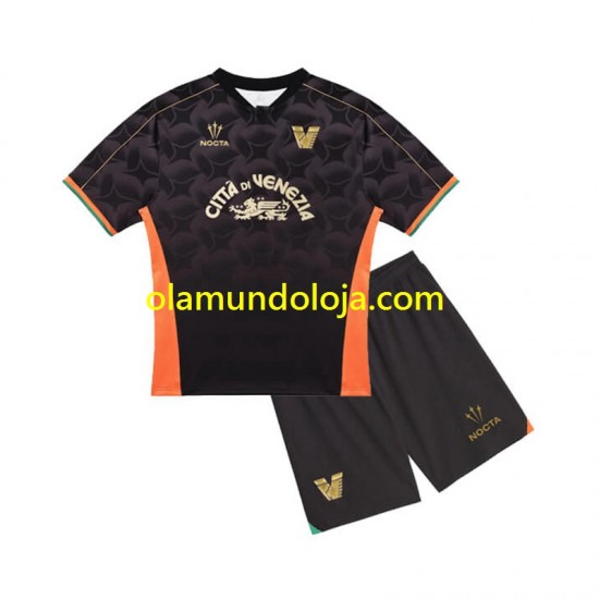 Camisola Venezia Criança Equipamento Primeiro 2024-2025 Manga Curta
